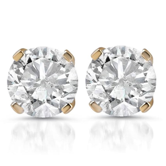 Pompeii 1 1/2ct Diamond Studs 14K Yellow Gold (G/H,I1)