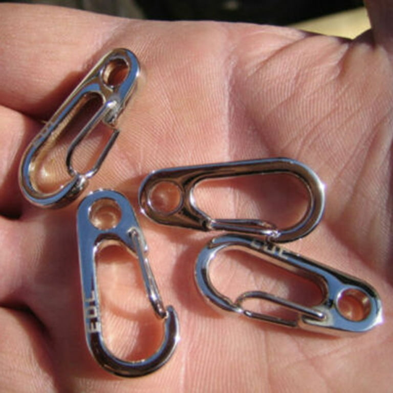 10x Metal Round Carabiner Snap Clips Clamp Hook Organizing Accessory Locking
