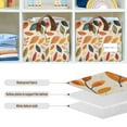 thumbnail image 4 of Yayeee Foldable Storage Basket for Shelves with Handles Set of 2 Waterproof Cloth Bins, Colorful Leaves, 4 of 7