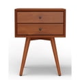 thumbnail image 3 of Alpine Furniture Flynn 2 Drawer Small Wood Nightstand in Acorn, 3 of 5
