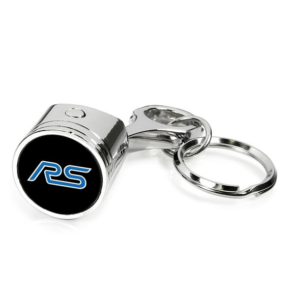 iPick Image for Ford RS Chrome Finish Engine Piston and Rod Metal Key Chain Keychain, Official Licensed