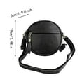 thumbnail image 2 of Leather Shoulder Bag Round Purse Handbag for Women Travel Work Party Casual Outfit Accessory, 2 of 7