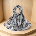 thumbnail image 4 of Stylish Floral Print Gauze Scarf Versatile Shawl & Headscarf for Daily Wear, 4 of 5