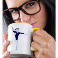 thumbnail image 2 of 3drose, the Gymnast, 15oz Two-tone Yellow Mug, 2 of 6