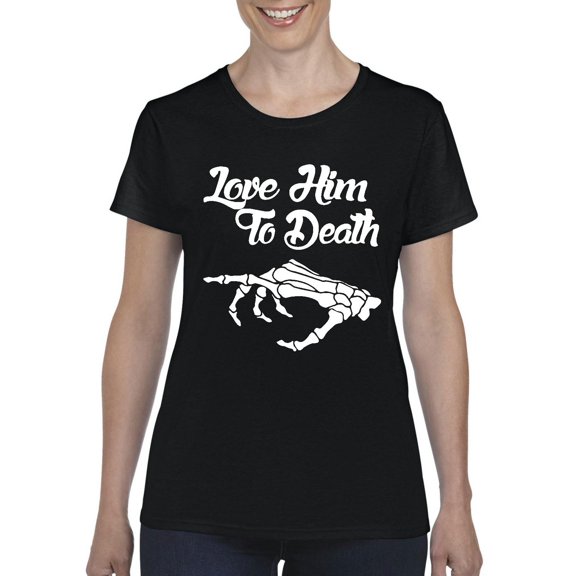 MmF - Women's T-Shirt Short Sleeve - Halloween Love Him To Death Matching Halloween Couple