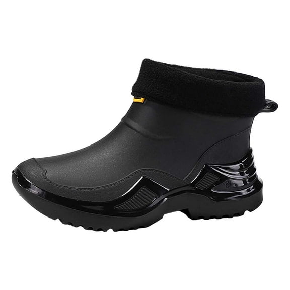 Men's Rain Shoes Fashionable Short Rain Shoes Thickened Rain Boots for Comfort and Style