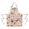 thumbnail image 2 of Pug Dogs with Pioneer Flower Apron-Garden Aprons for Women with Pockets-Cotton Linen Waterproof Kitchen Cooking Gardening Aprons Adjustable for Kitchen,Cooking,BBQ and Salon 33x27 Inch, 2 of 7