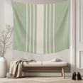 thumbnail image 5 of Sage Green Beige Striped Tapestry for Bedroom Wall Hanging Tapestry, Modern Farmhouse Retro Lines Ceiling Backdrop Tapestries Poster Blanket Wall Decor for Teens Room Living Room Dorm 59" x 79", 5 of 8