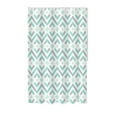 thumbnail image 1 of 14Pc Set Peva S. Curtain + 12 Hooks + Bathmat (Geo Diamond), 1 of 2