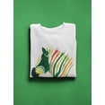 thumbnail image 3 of Zebra Colorful Pattern Sweatshirt Men -Image by Shutterstock, Male Medium, 3 of 4