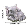 thumbnail image 3 of Mini Elephant Statue - Resin, Cute, for Fairy Garden/Cake/Outdoor/Home Decoration, 3 of 4