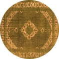 thumbnail image 1 of Ahgly Company Indoor Round Oriental Orange Industrial Area Rugs, 7' Round, 1 of 4