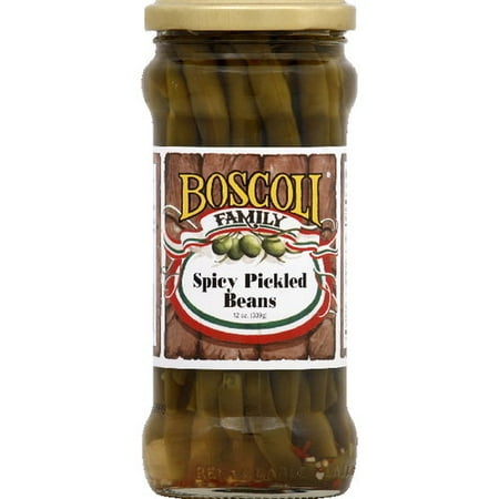 Boscoli Family Spicy Pickled Beans, 12 oz (Pack of 6)