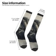 thumbnail image 2 of Susaid Mystical Bull in Fog Print Thermal Winter Socks for Men and Women, Warm Crew Hiking Socks, for Boots and Outdoor Activities, 2 of 6