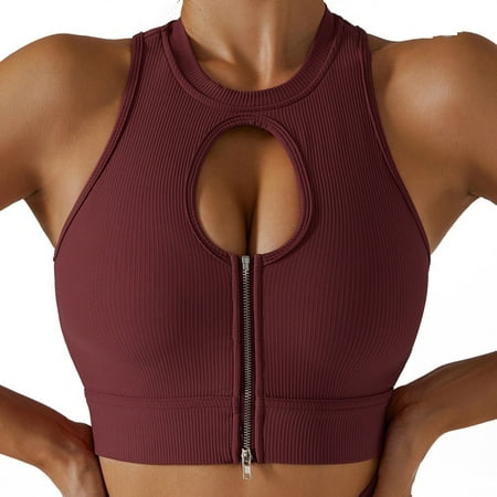 

Xmarks Push up Sports Bra for Women Sexy Hollow Crop Tops with Removable Cups Workout Fitness Yoga Bra Medium Support