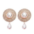 thumbnail image 2 of TopLLC Boucles d'Oreilles Pompon Incrusté Géométrique Collier en Alliage Multi-Couches Diamant Complet Femmes, 2 of 7