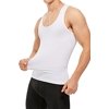 SLIMBELLE Men Compression Seamless Slimming Vest Waist Trainer Tank Top Control Tummy Hide Gynecomastia Man Chest Fat Shirt White L