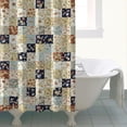 thumbnail image 4 of Pioneer Flower Floral Print Pattern Shower Curtain 72"x84", Bathroom Decorative Shower Curtain Set with 12 Hooks, Waterproof Washable, 4 of 6