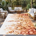 thumbnail image 3 of Outdoor Rug 3x5 ft Orange Fall Eucalyptus Waterproof Outdoor Patio Rug Mat Non Slip Outside Area Rugs Carpet for RV,Camping,Porch,Deck,Pool,Balconybackyard,Rustic Watercolor Leaves Floral, 3 of 9