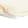 thumbnail image 3 of The Great American Store- 1800 Series 100% Authentic Microfiber Pack of 6 Fitted Sheet / Bottom Sheet 28 Inch Deep Pocket (Solid Ivory, Twin XL) - ALL ROUND ELASTIC FOR PERFECT FIT, 3 of 6
