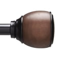 thumbnail image 1 of hometrends Wood Urn 3/4" Black/Walnut Drapery Rod Set, 1 of 3