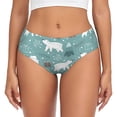 thumbnail image 1 of Fotbe whiter Snow bear Print Calzones Estampados para Mujer – Ropa Interior de Algodón, Cómoda, Suave y Elástica-X-Large, 1 of 6