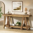 thumbnail image 4 of Tribesigns 70.87 Inch Farmhouse Console Table, 2-Tier Rectangular Accent Table Behind Couch for Living Room, Entrance, Foyer, Rustic Brown, 4 of 7