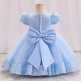 thumbnail image 4 of FAOWME Child Mesh Dress Stylish Little Girl Dress Sundress Sky Blue 3-4 Years, 4 of 4