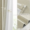 thumbnail image 4 of Full Blackout Linen Curtains 108 Inch Long Natural Thermal Insulated Drape Back Tab Drapes Room Darkening Noise Reducing Black Out Curtain for Bedroom 2 Panels Set W50, 4 of 15