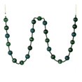 thumbnail image 1 of Vickerman M183562 6 ft. Sea Blue Stripe Ball Garland, 1 of 1