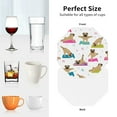 thumbnail image 6 of Lsque Yoga Dogs Poses Pattern 4" Drink Coasters Set of 4, PVC Leather Absorbent Coasters, Table Coaster Set Decorative Coffee Cup Coasters Housewarming Gift -Octagon, 6 of 6