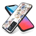thumbnail image 2 of Nalacover for OnePlus Nord CE2 5G Slim Case,Exquisite Floral Pattern 360 Rotating Diamond Ring Holder Anti-Scratch Soft TPU Silicone Bumper Rubber Tempered Glass Back Cover.White, 2 of 9
