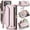 Pink, variant on For iPhone 17 Pro Max Crossbody Wallet Case, with 10 Card Slots, Zipper RFID Blocking Pocket and Magnetic Flip Folio 3-in-1 PU Leather Wristlet Shoulder Strap Case,Pink
