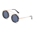 thumbnail image 2 of Steampunk Hippie Retro Redondo metal Mujeres Hombres , negro Colco gafas de sol steampunk, 2 of 8
