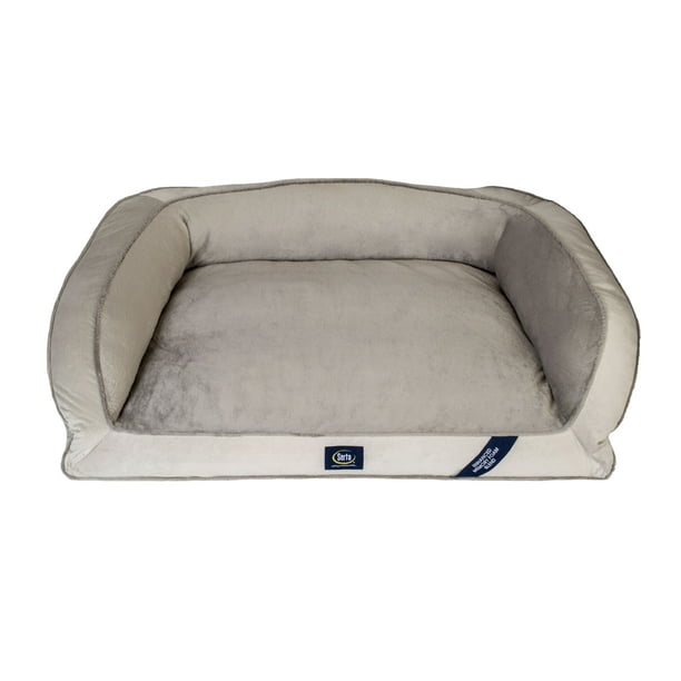 SertaPedic Memory Foam Couch Extra Large Pet Bed, Grey, 44"L Walmart