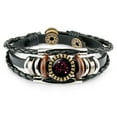 thumbnail image 1 of Fankiway 12 Constellation Bracelet Charm Leather Rope Bracelet Ladies Men Hand Woven Rope Bracelet Punk Chain Cuffs, 1 of 2