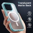 thumbnail image 6 of JETech Magnetic Case for iPhone 15 Pro Max 6.7-Inch Compatible with MagSafe, Translucent Matte Back Slim Shockproof Phone Cover (Bright Blue), 6 of 6