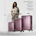 thumbnail image 3 of DUKAP Crypto 3-Piece Hardside Luggage Sets with Spinner Wheels, Handle and Trolley, (20"/28"/32"), Rose Gold, 3 of 13