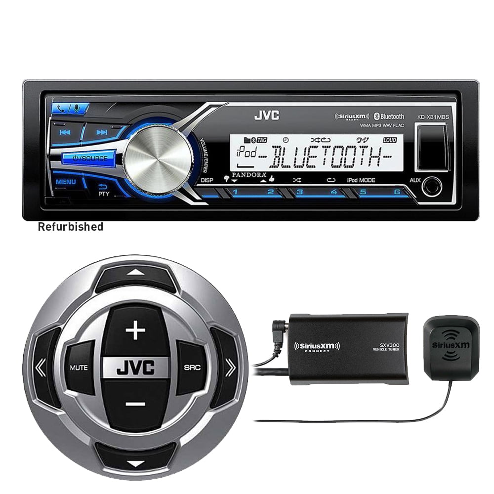JVC Refurbished KDX31MBS Marine Radio with Sirius XM SXV300V1 Tuner