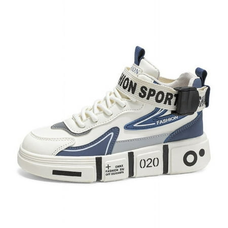 Kids High-top Sneakers Boys Girls Casual Shoes Unisex-Child Lightweight Breathable Athletic Running Walking School Shoes