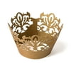 Weddingstar Classic Damask Filigree Paper Cupcake Wrappers (12) Vintage Gold Shimmer