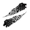 thumbnail image 4 of 2 Piezas Calcomanía para Auto Vinilo Etiqueta Decorativa Adhesiva con Diseño de Cabeza de León en Llama de PETG Fácil de Instalar Resistente al Desgaste para Decoración de Vehículos SUV, 4 of 8