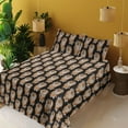 thumbnail image 2 of Ambesonne Animals Fitted & Flat Sheet with Sham 3 Pcs Set, Wild Nature Tiger Pattern, Twin, Charcoal Grey Dark Yellow, 2 of 5