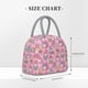 thumbnail image 2 of Fotbe pink Holiday Joy Bolsa de Almuerzo con Estampado, Lonchera Aislada, Contenedor de Comida Reutilizable Tipo Cooler a Prueba de Fugas, 2 of 6