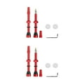 thumbnail image 3 of Youkk Lot de 2 Valve de Vélo Embout en Alliage Pièces de Pneu Tubeless Outils de Roue de Remplacement avec Clé Hexagonale Rouge 2Ensemble, 3 of 6