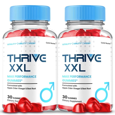 Thrive XXL Gummies, Advanced Formula, ThriveXXL Supplement All Natural Formula, Maximum Strength (2 Pack)