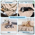 thumbnail image 6 of PETMAKER Dog Blanket - 60x80in Sherpa Blanket for Bed, Couch, or Car (Tan), 6 of 9