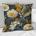 thumbnail image 2 of Designart "Golden Grey Garden Enigma" Floral Printed Throw Pillow, 2 of 5
