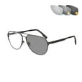 thumbnail image 4 of Black Bifocal Photochromic Gray Reading Glasses 2.00 Aviator-Style Sunglasses Presbyopic Eyeglasses Oversized Metal Readers +2.00 for Men and Women UV, 4 of 6