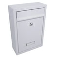 thumbnail image 4 of White Modern Style Letter Post Mail Box Metal Wall Door Gate House Lockable, 4 of 6
